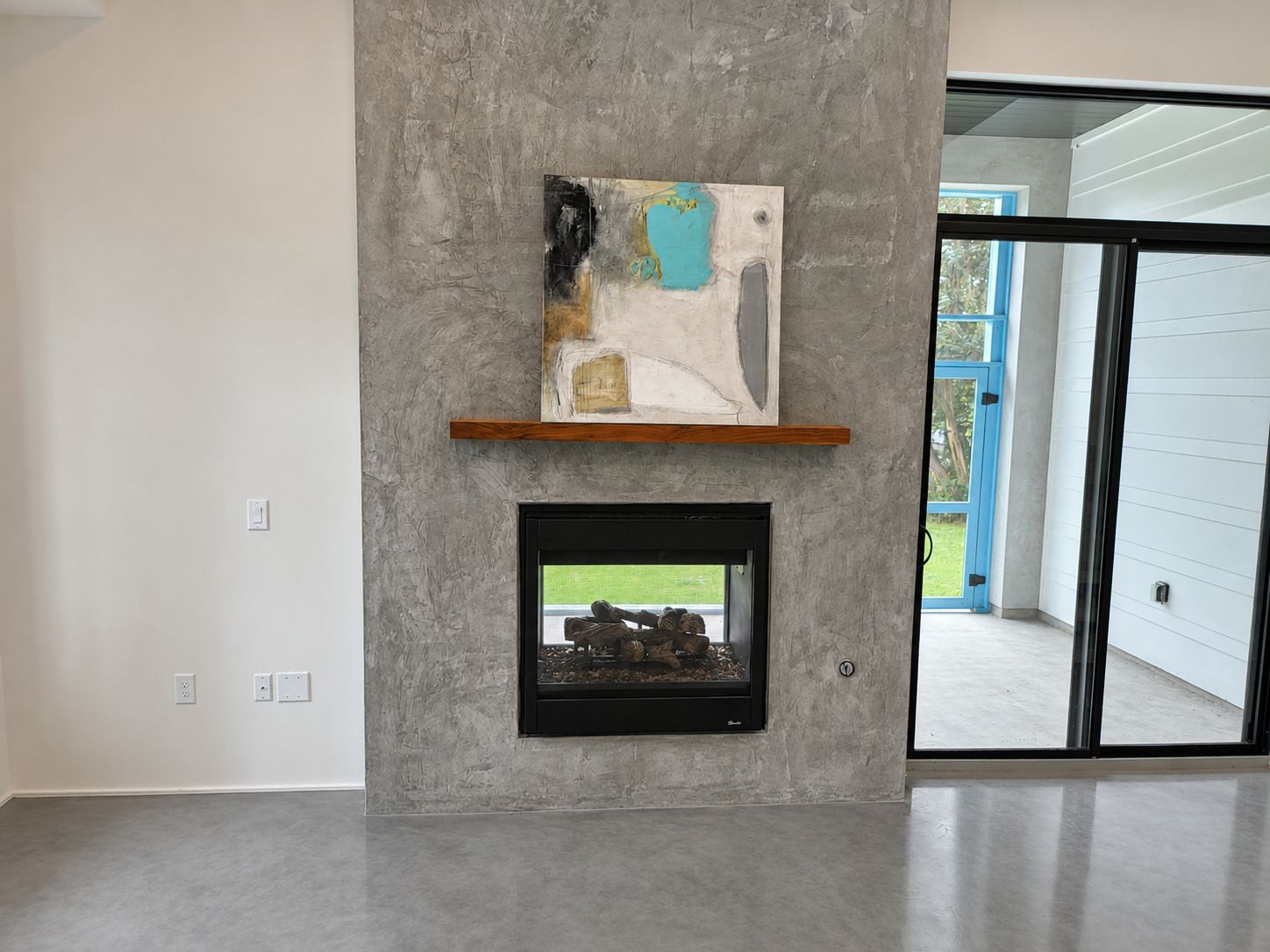 Concrete Fireplace