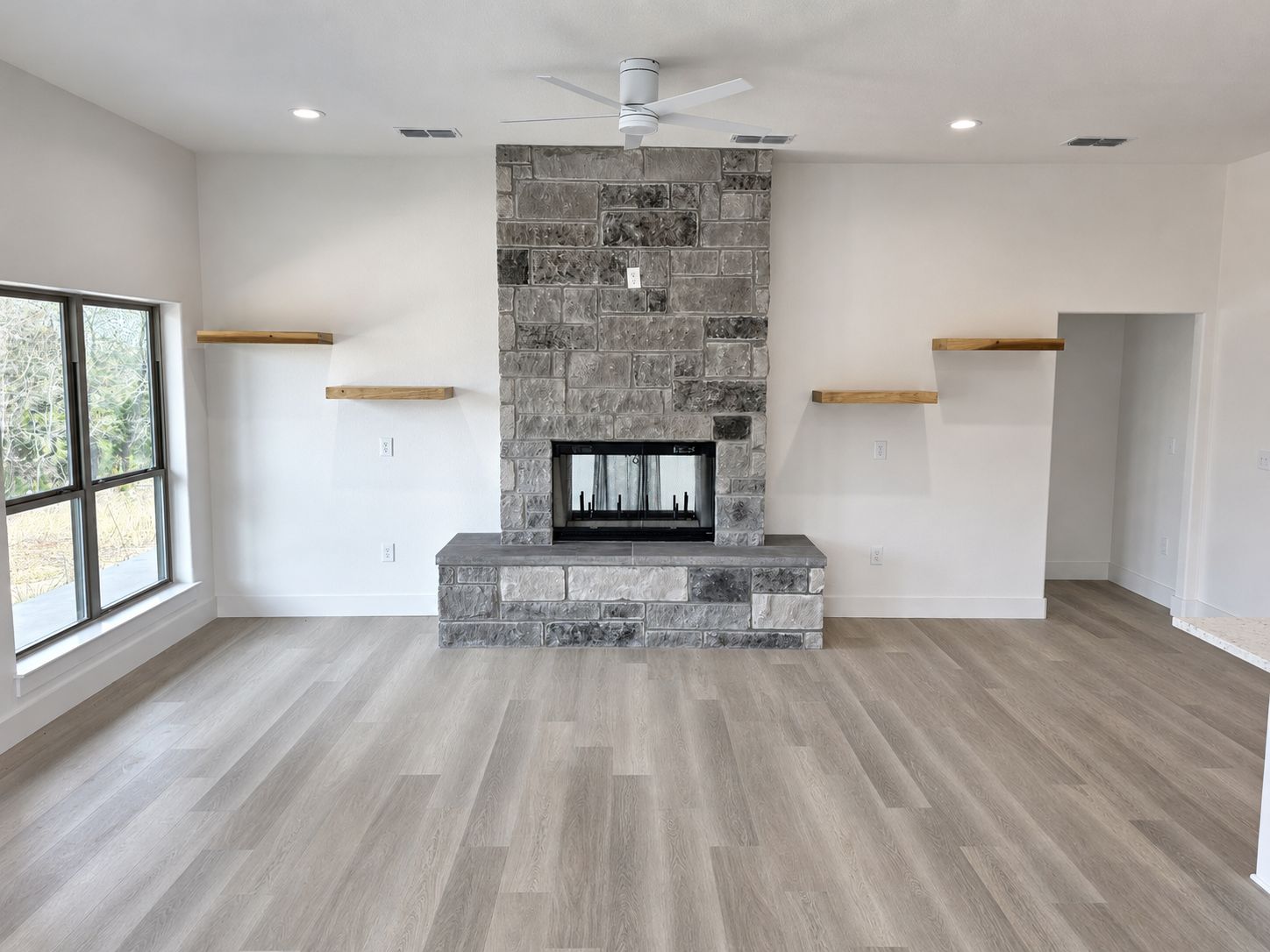 Stone Fireplace